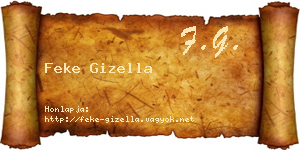 Feke Gizella névjegykártya