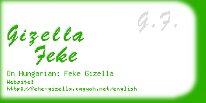 gizella feke business card